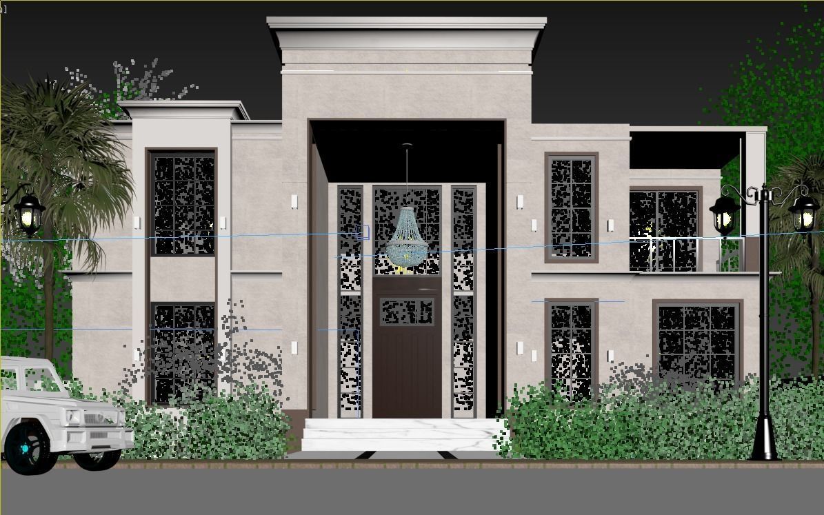 Classic Villa 3D model_3