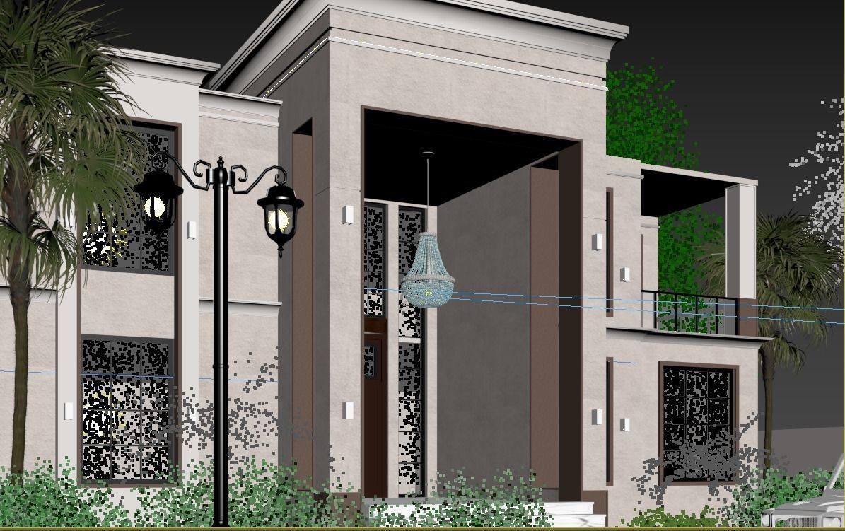 Classic Villa 3D model_5