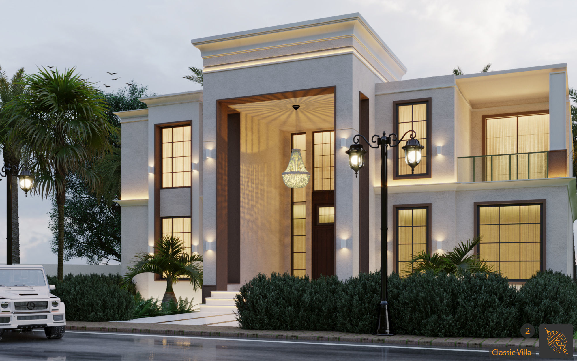 Classic Villa 3D model_1