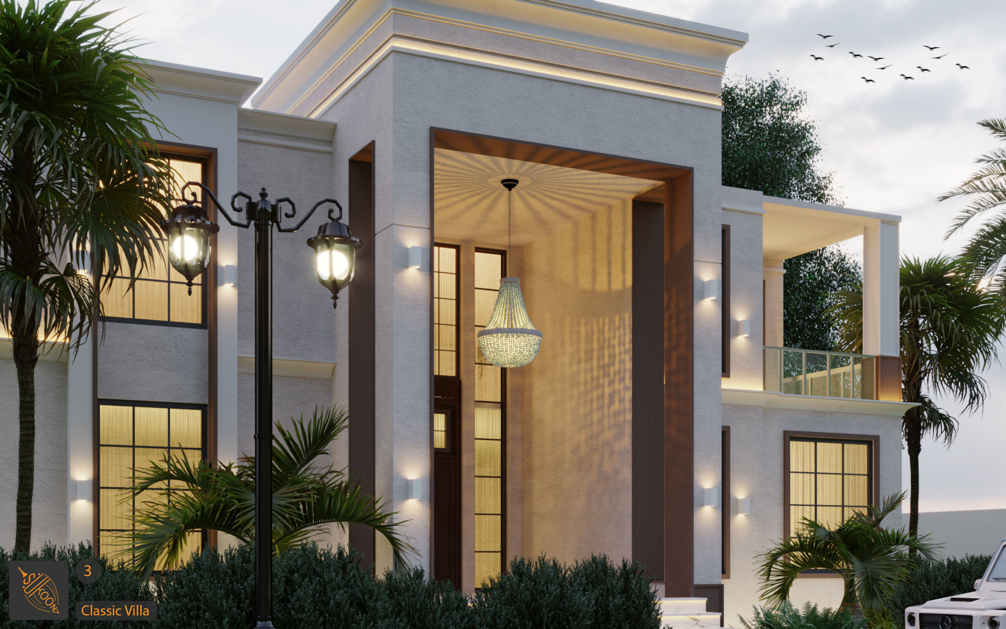 Classic Villa 3D model_2