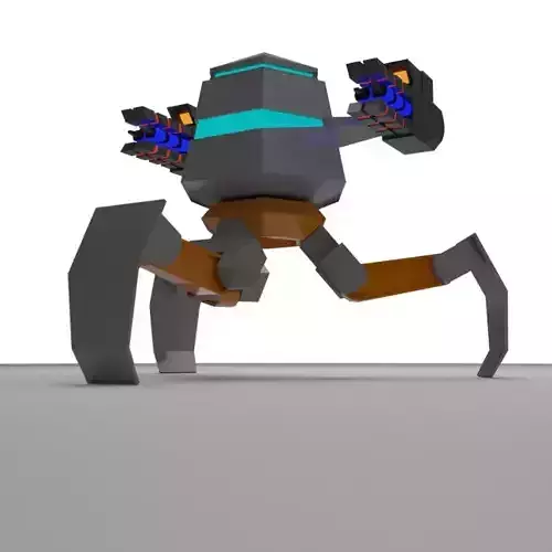 Tripod Mech low poly