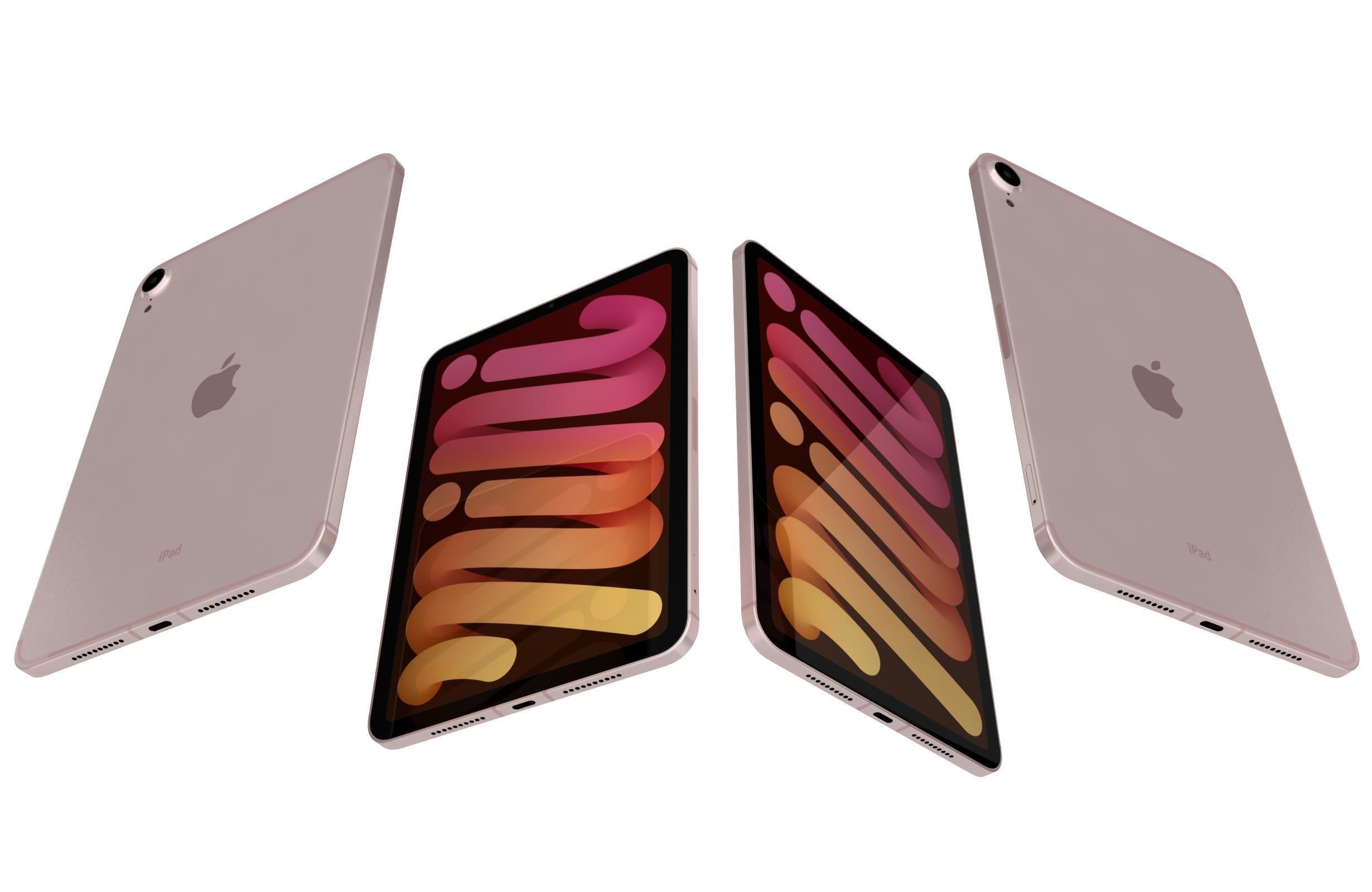 Apple iPad 10 2 2021 9th Gen Pink 3D model_5