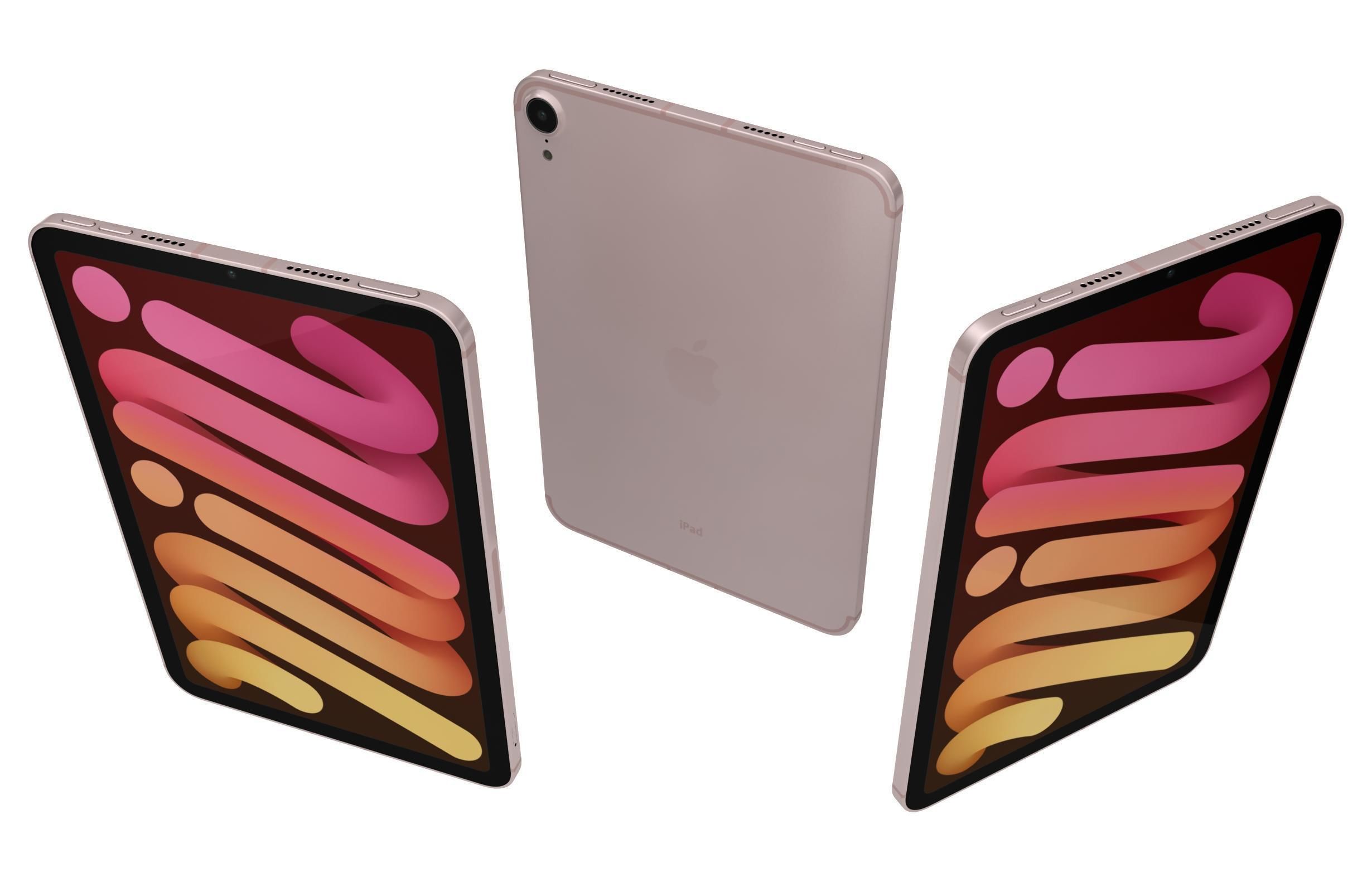 Apple iPad 10 2 2021 9th Gen Pink 3D model_2