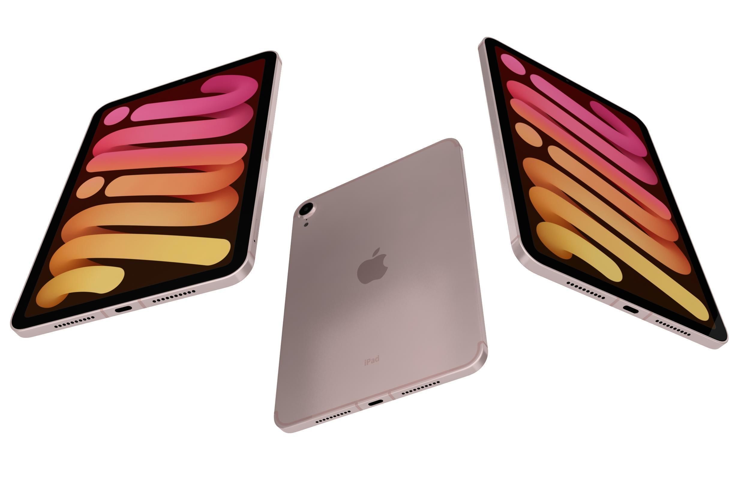 Apple iPad 10 2 2021 9th Gen Pink 3D model_1