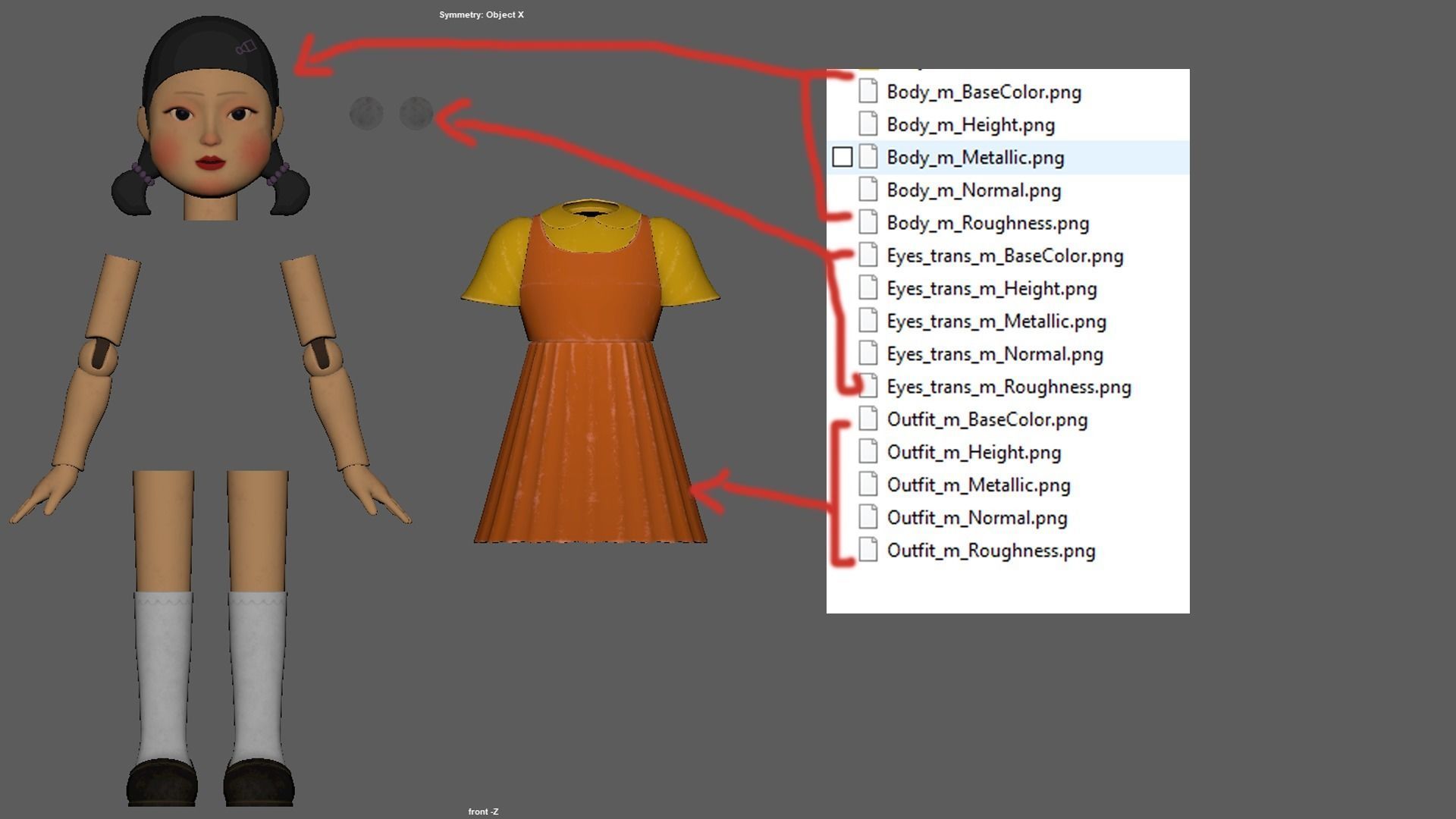 Squid Game Netflix Fan Art Low-poly 3D model_6