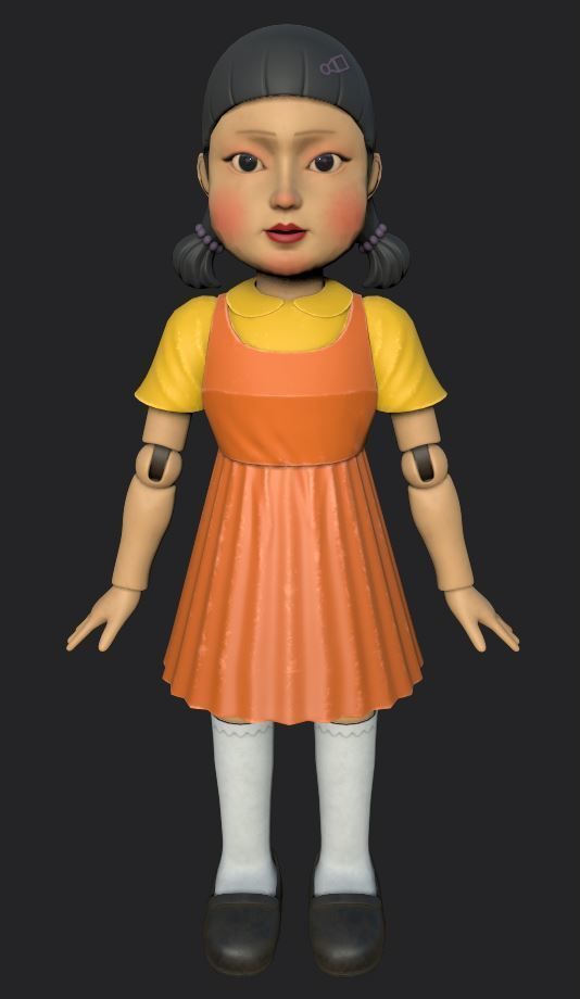 Squid Game Netflix Fan Art Low-poly 3D model_1