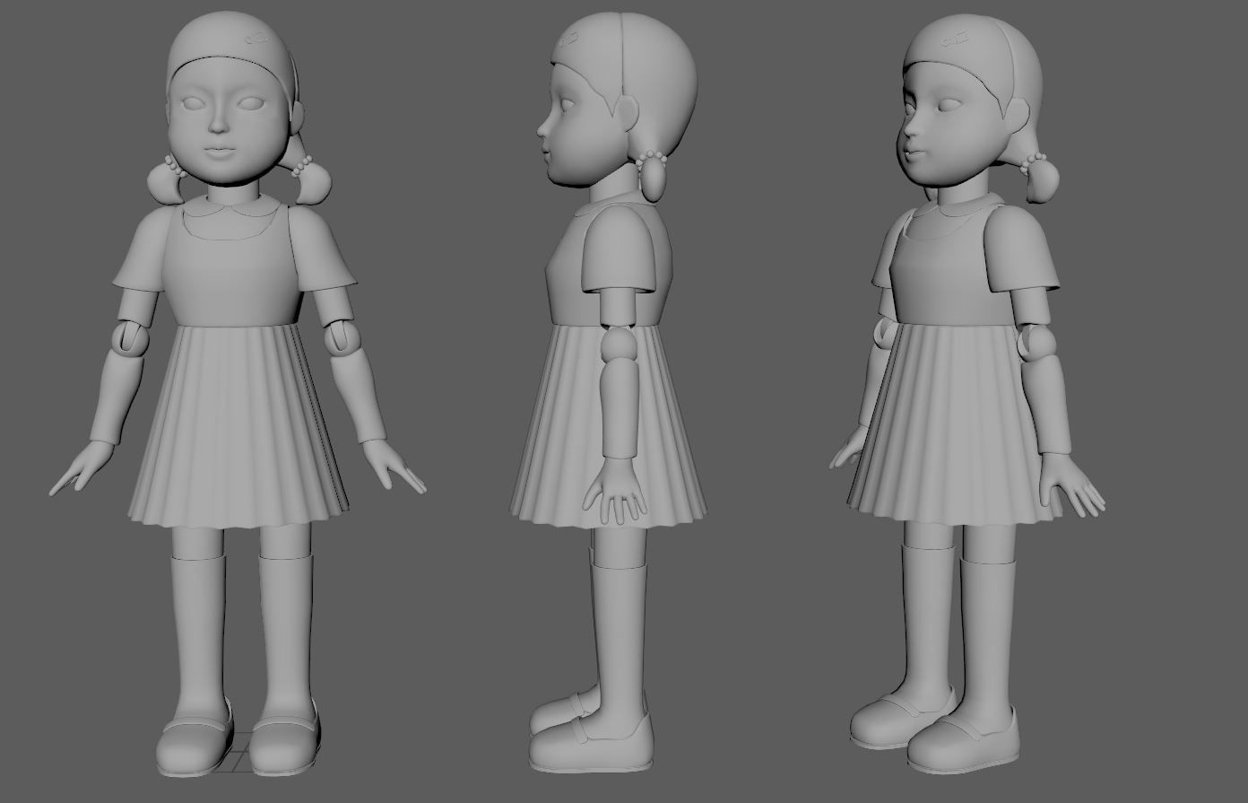 Squid Game Netflix Fan Art Low-poly 3D model_5