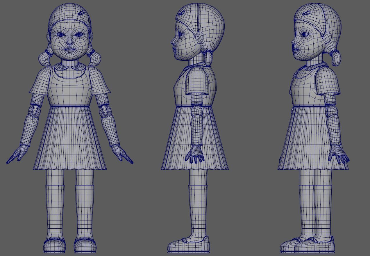 Squid Game Netflix Fan Art Low-poly 3D model_4