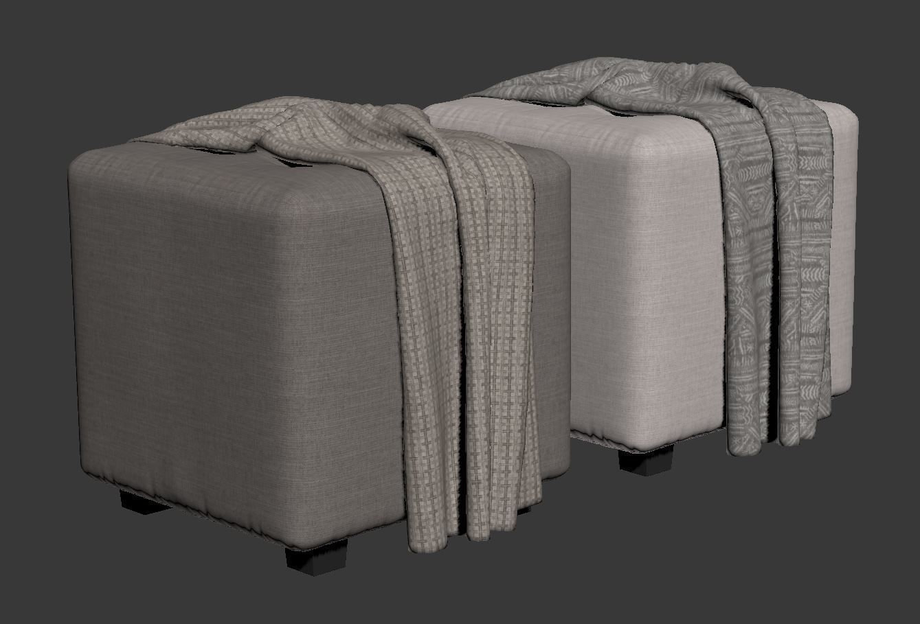 Square Cube Ottoman By Latitude Run 3D model_7