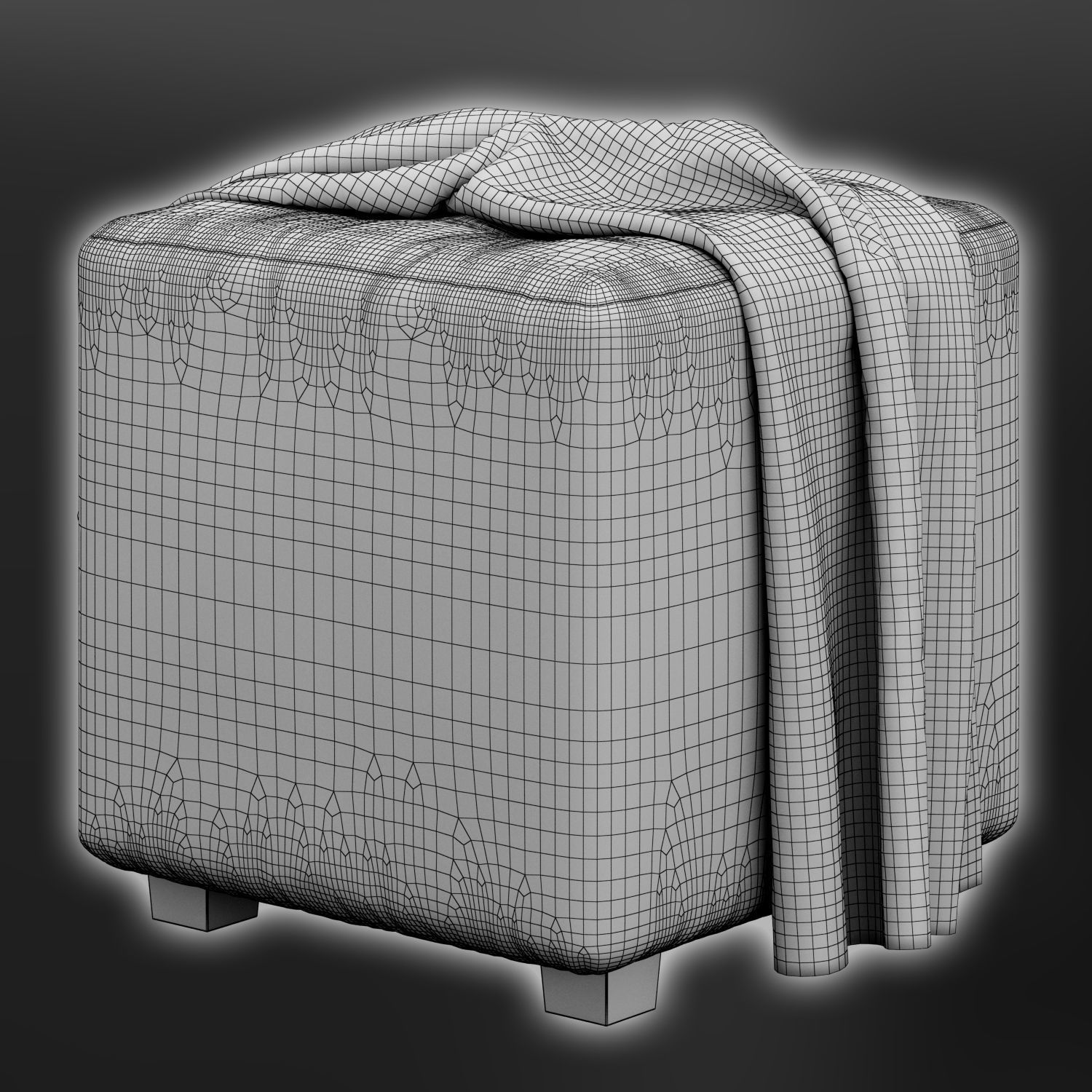 Square Cube Ottoman By Latitude Run 3D model_5
