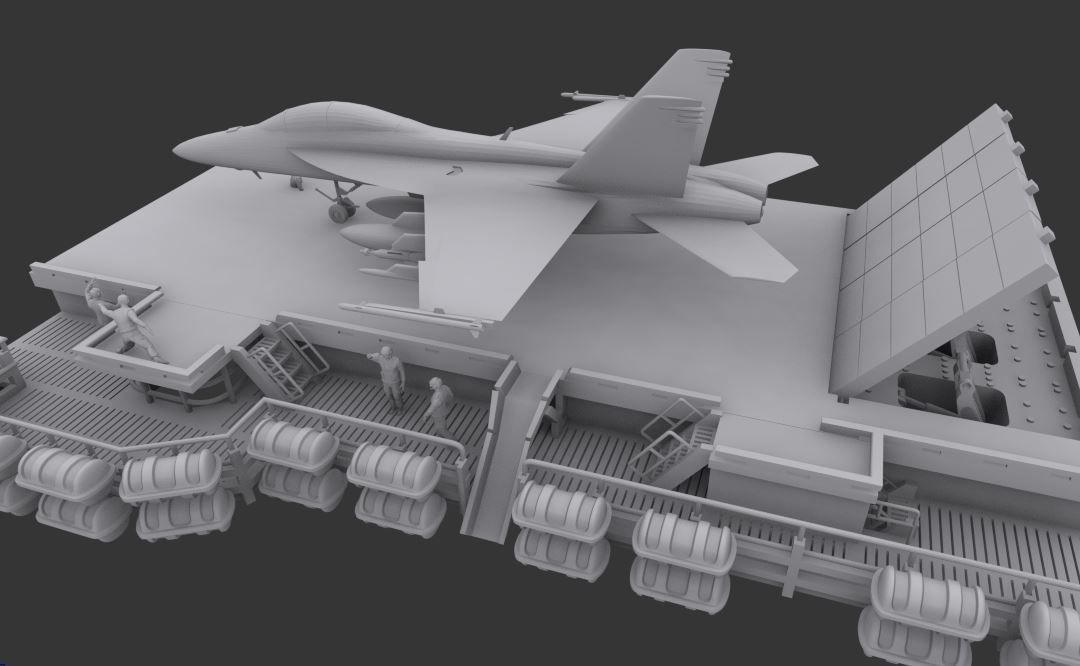 72 scale catapult 4 carrier base  3D model_1