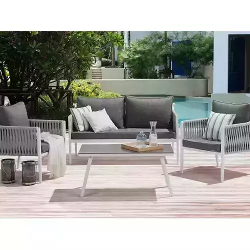 Carrie Metal Pinic Beach Outside Patio Table Chair Set 