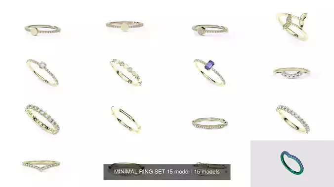 MINIMAL RING SET 15 model