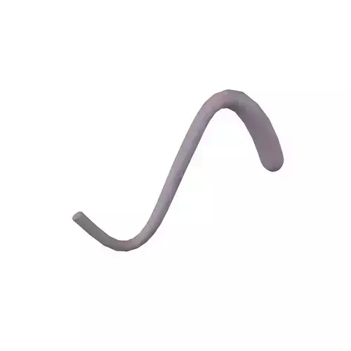 Cat Tail v1 001 Low-poly 3D model