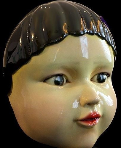squid game doll mask 3D print model