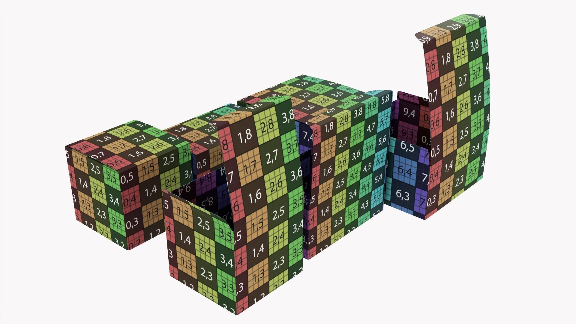 Gift Boxes open close 3D Model Collection_17