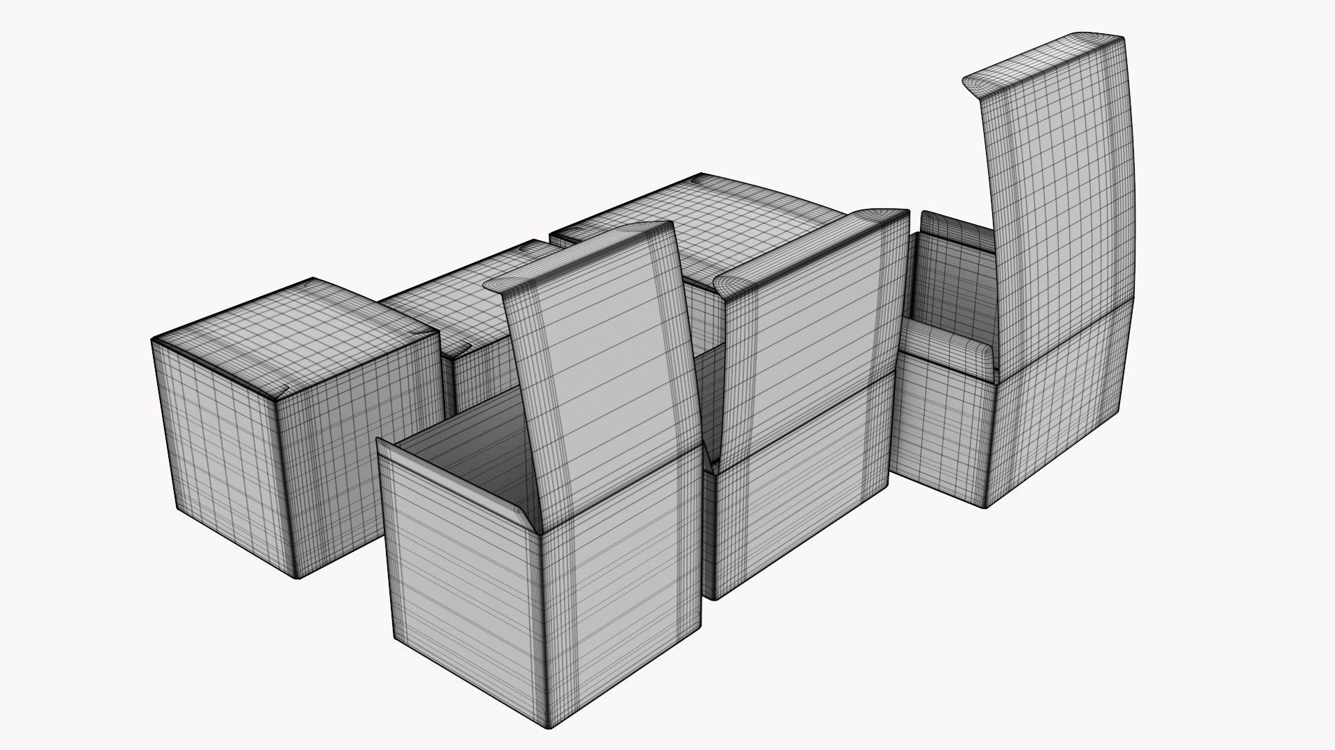 Gift Boxes open close 3D Model Collection_12