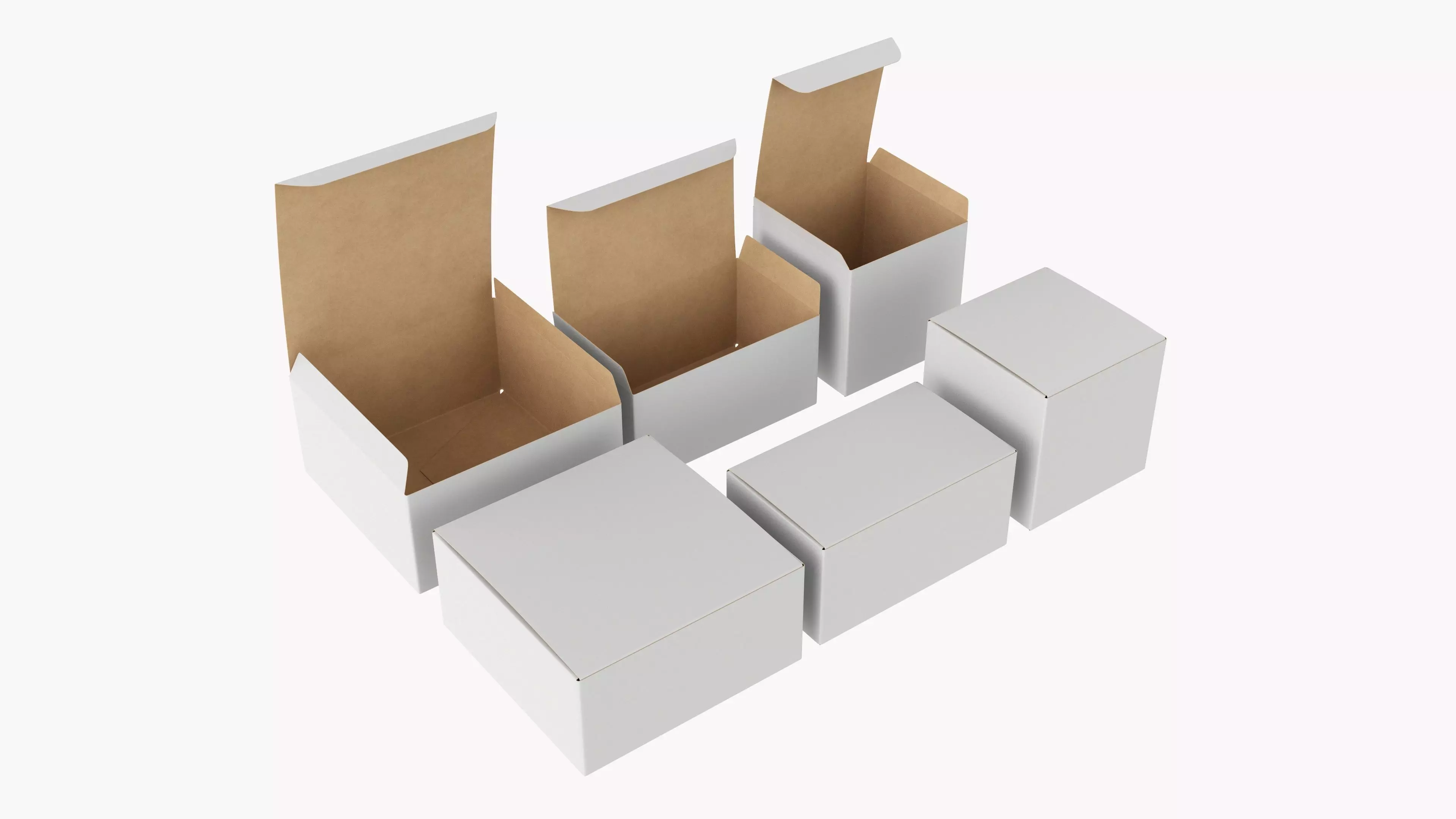 Gift Boxes open close 3D Model Collection_0