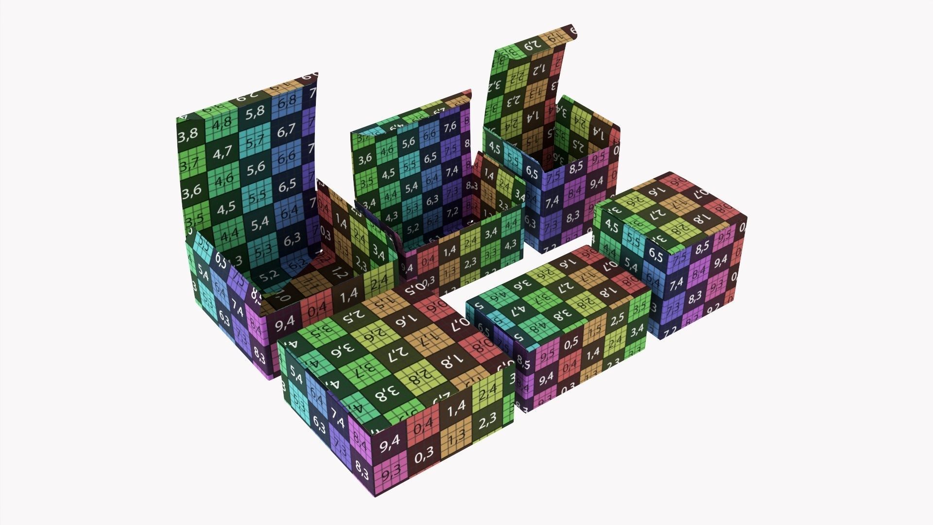 Gift Boxes open close 3D Model Collection_16