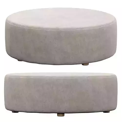 Round Drum large Ottoman 3D model