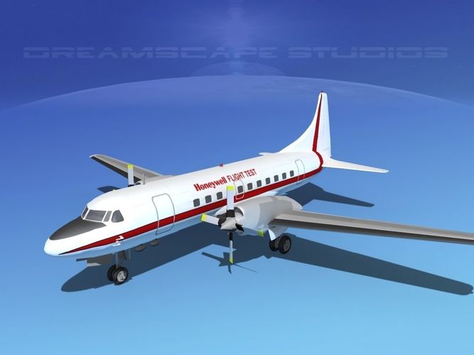 Convair CV-580 Honeywell 3D model