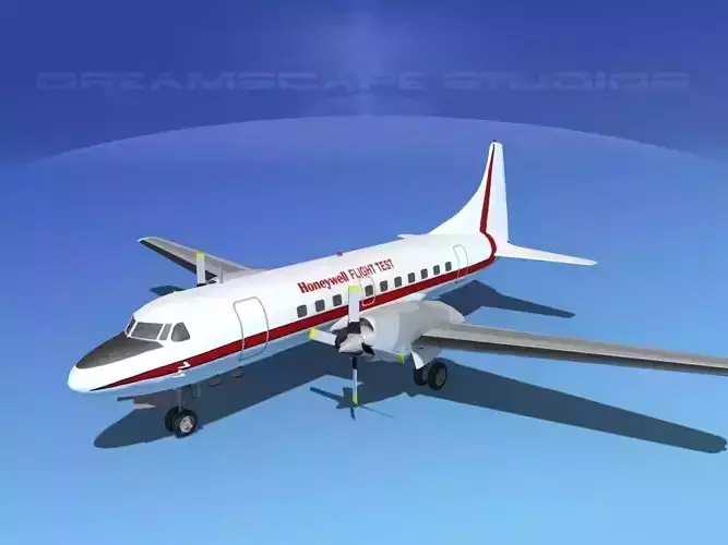 Convair CV-580 Honeywell 3D model