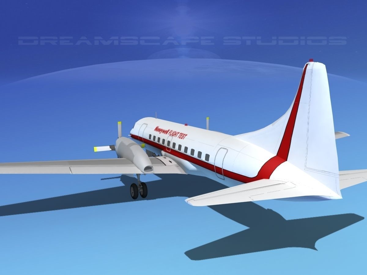 Convair CV-580 Honeywell 3D model_8