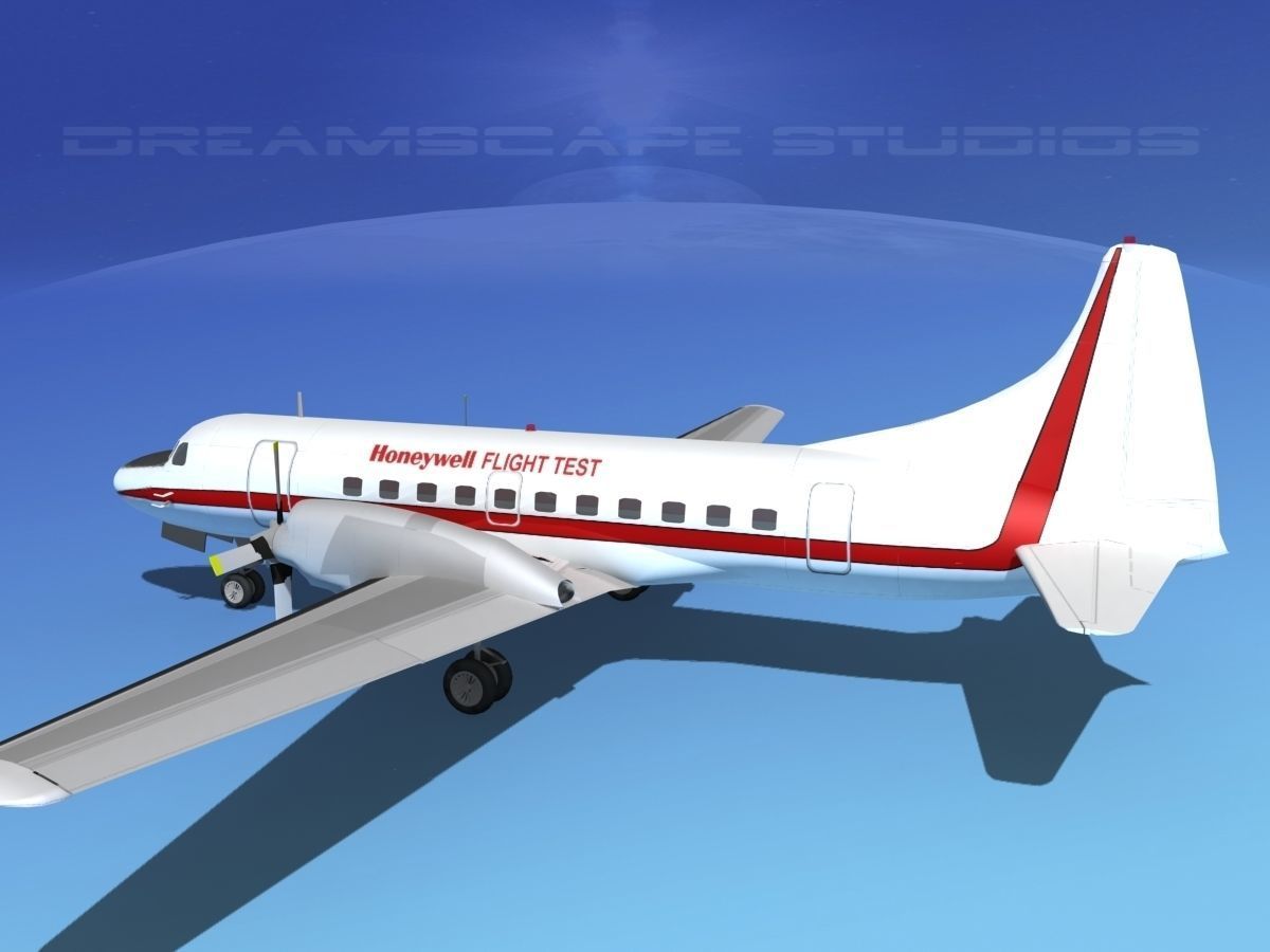 Convair CV-580 Honeywell 3D model_9