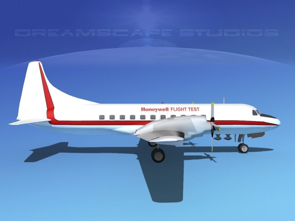 Convair CV-580 Honeywell 3D model_5