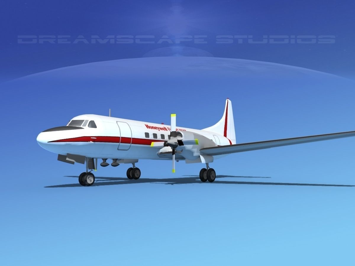Convair CV-580 Honeywell 3D model_1