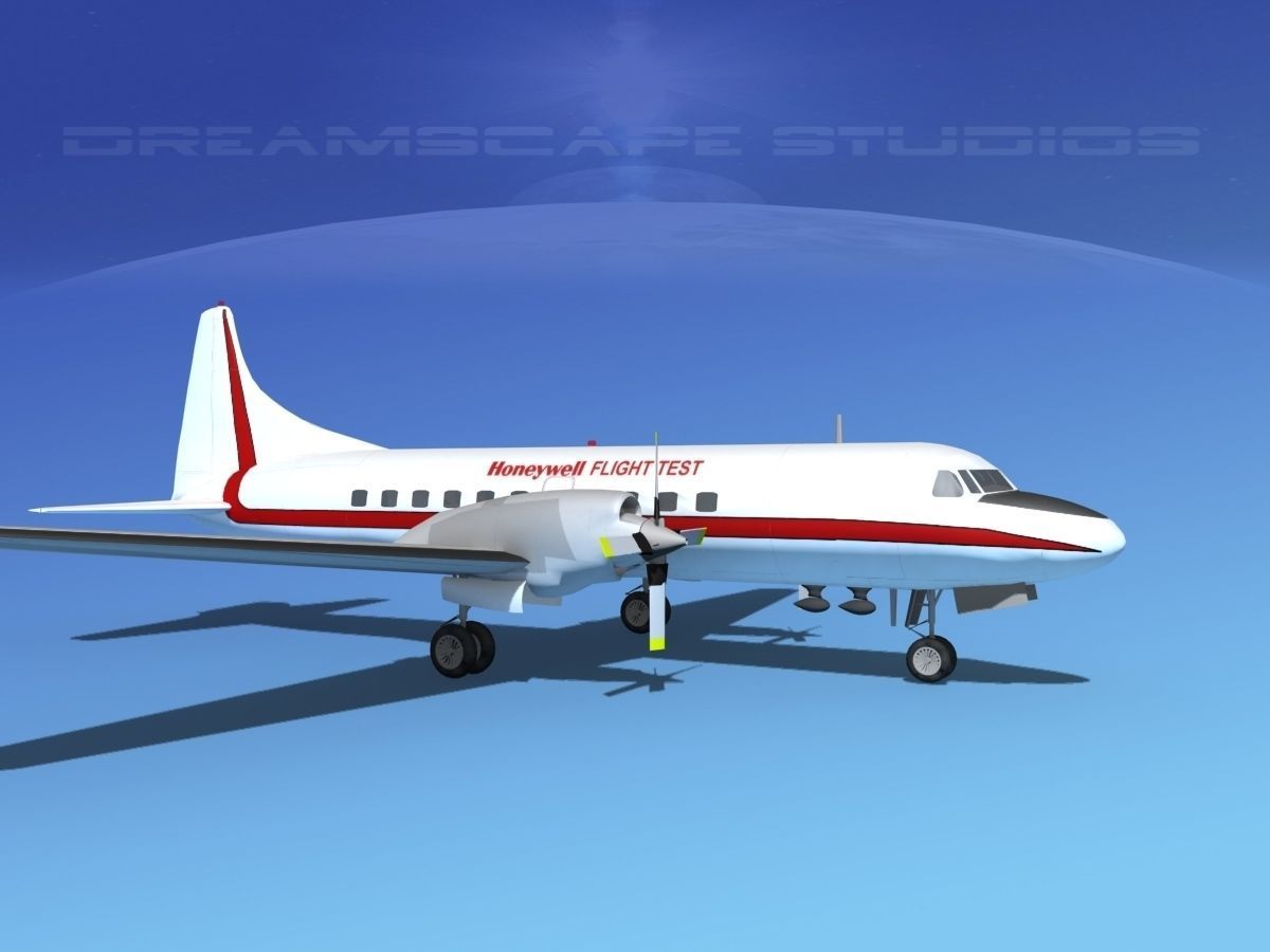 Convair CV-580 Honeywell 3D model_4