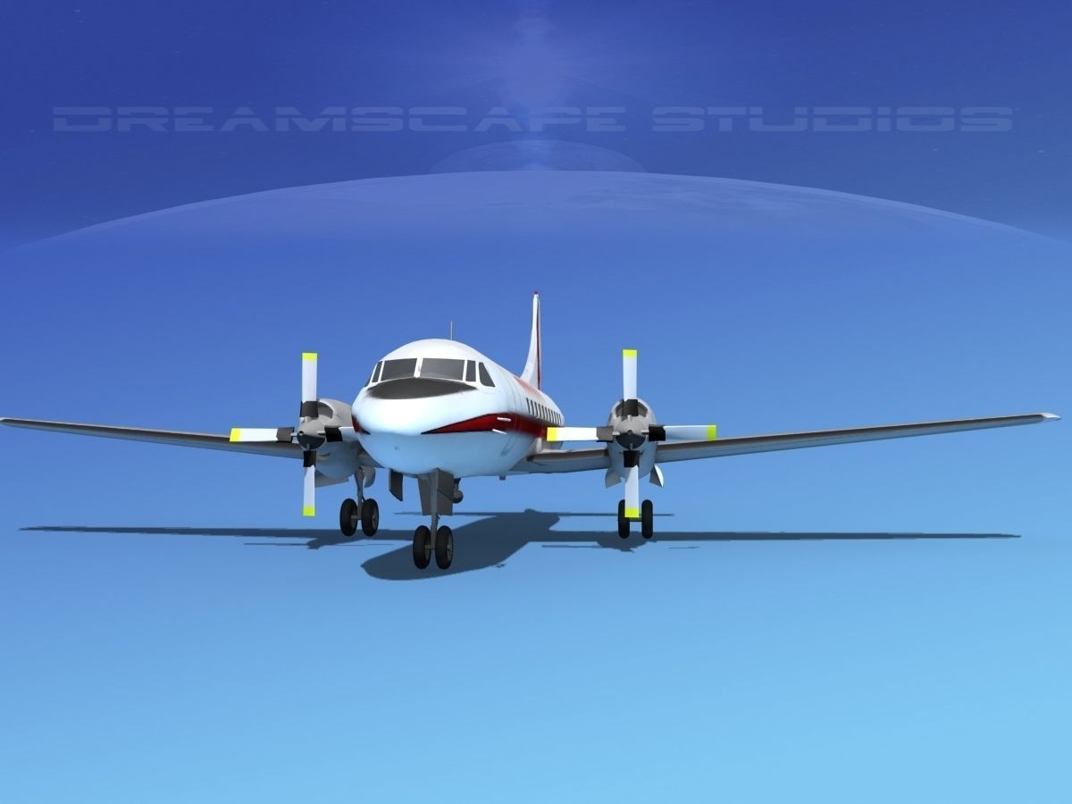 Convair CV-580 Honeywell 3D model_2