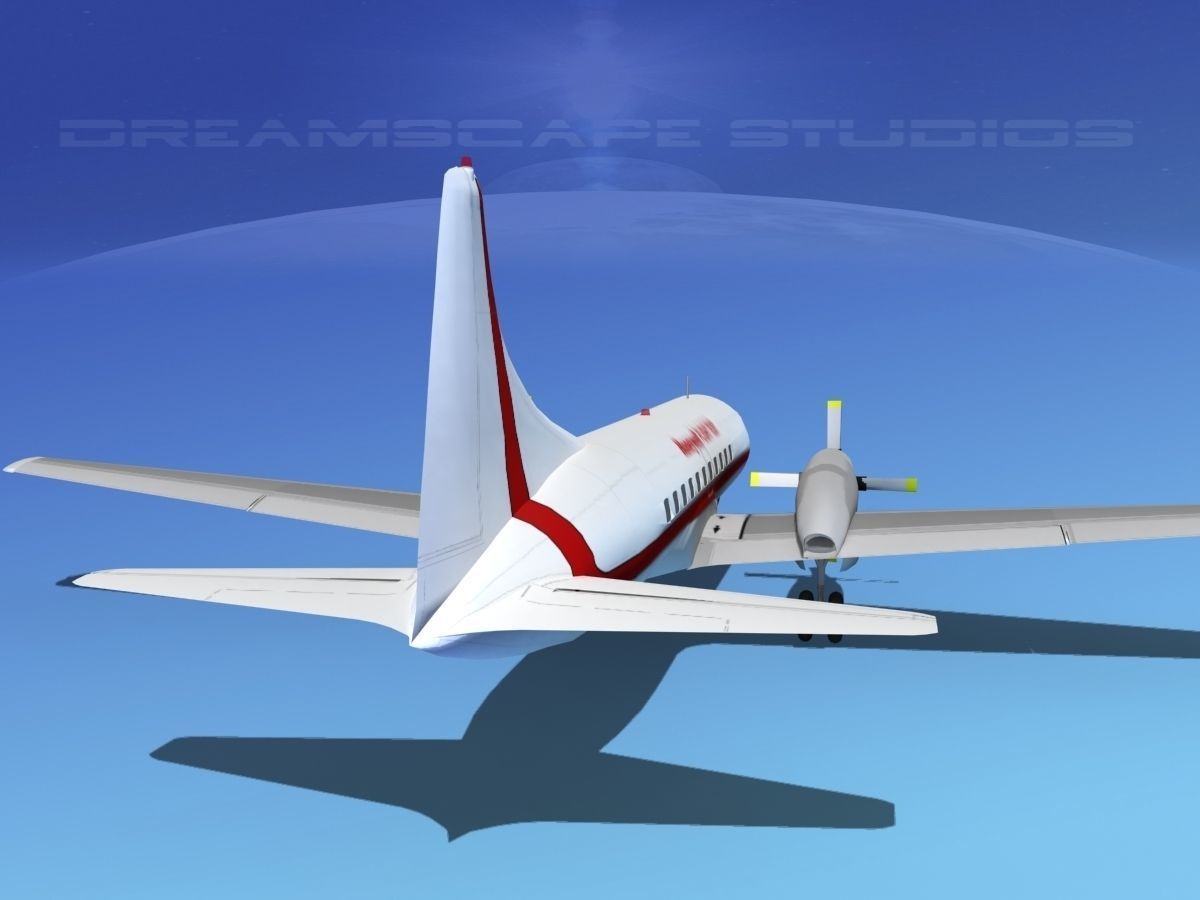 Convair CV-580 Honeywell 3D model_7