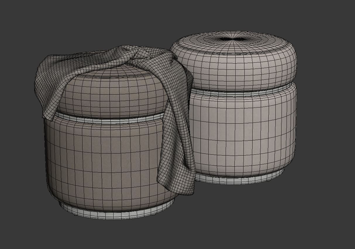 Agra ottoman by frato 3D model_6