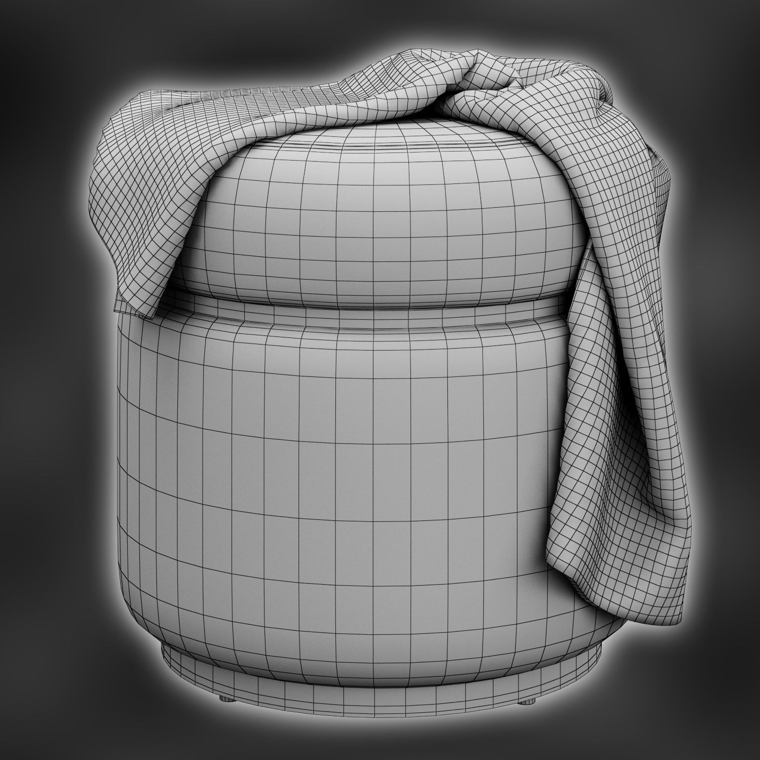 Agra ottoman by frato 3D model_3