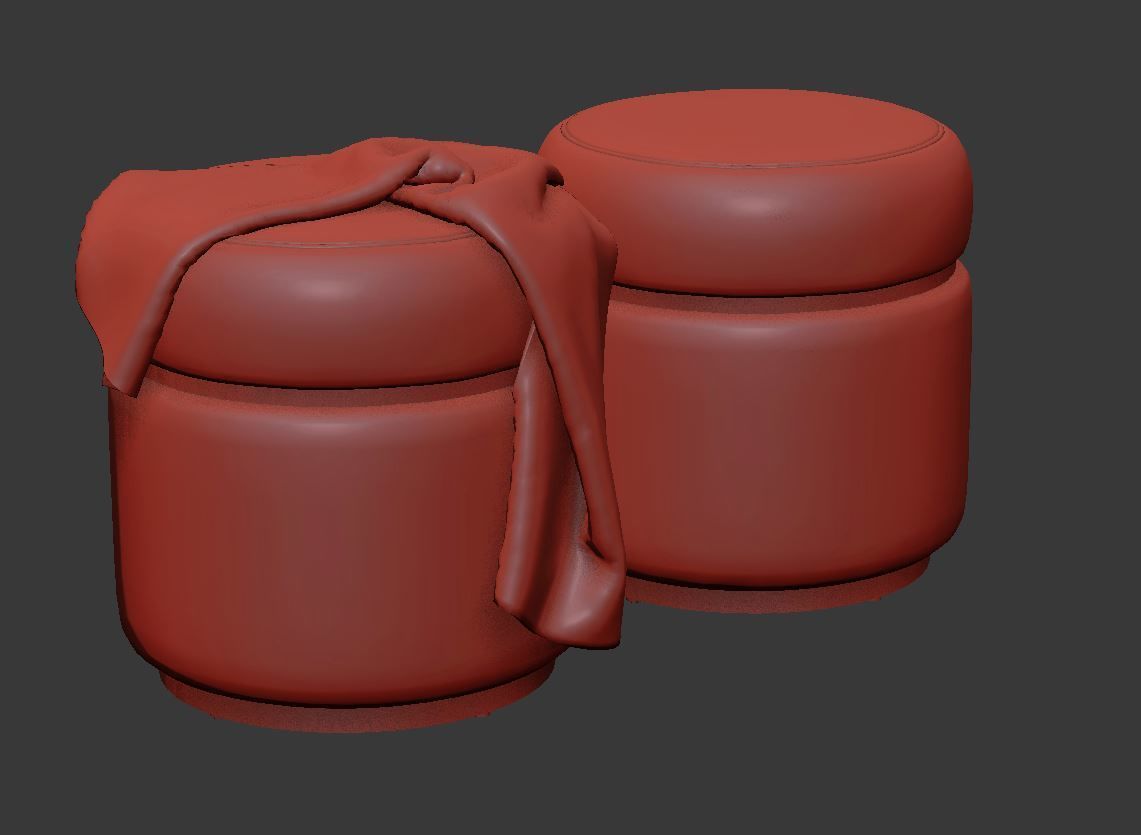 Agra ottoman by frato 3D model_7