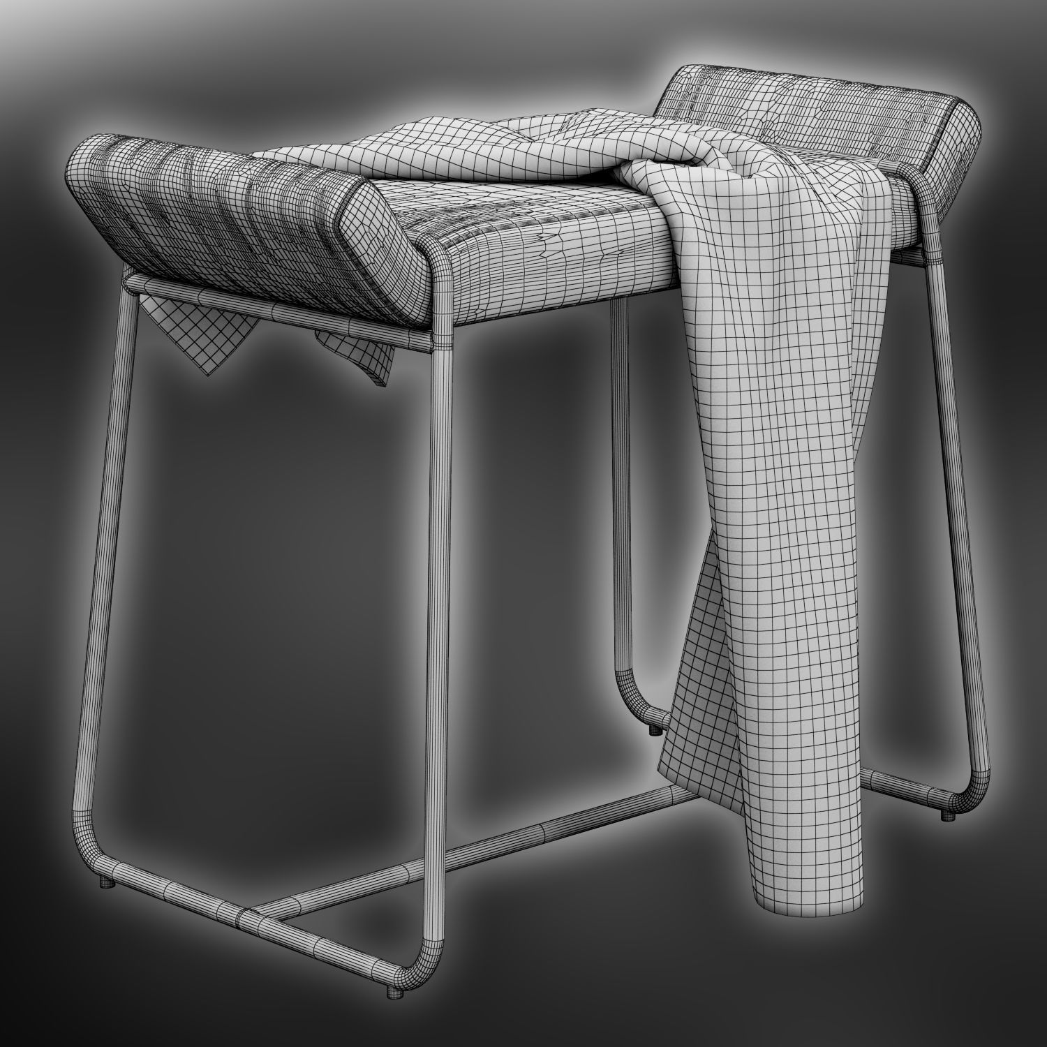 Megan Stool by Bloomingville 3D model_4