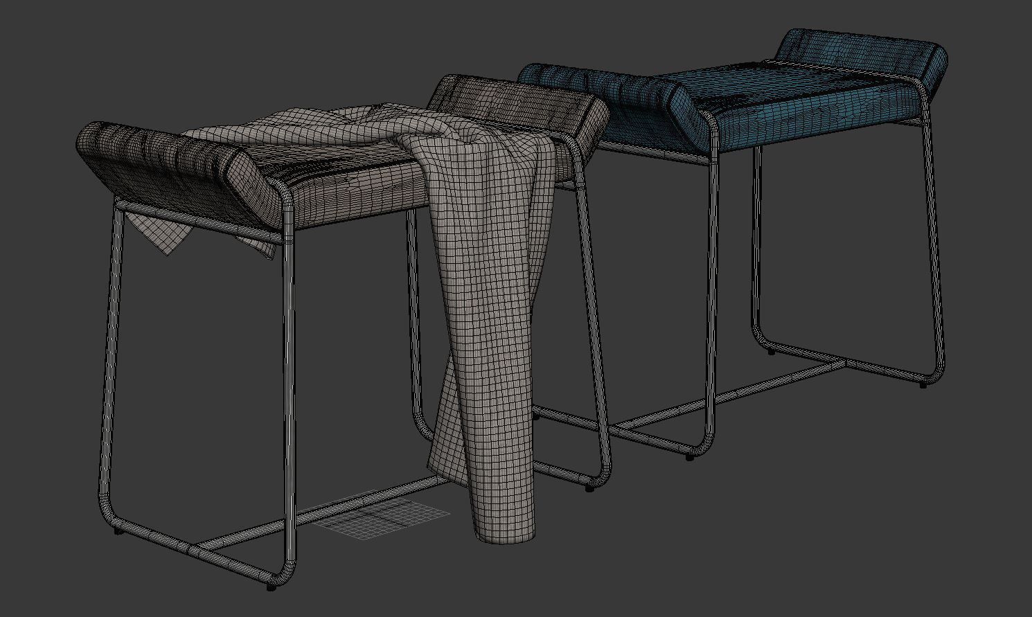 Megan Stool by Bloomingville 3D model_7