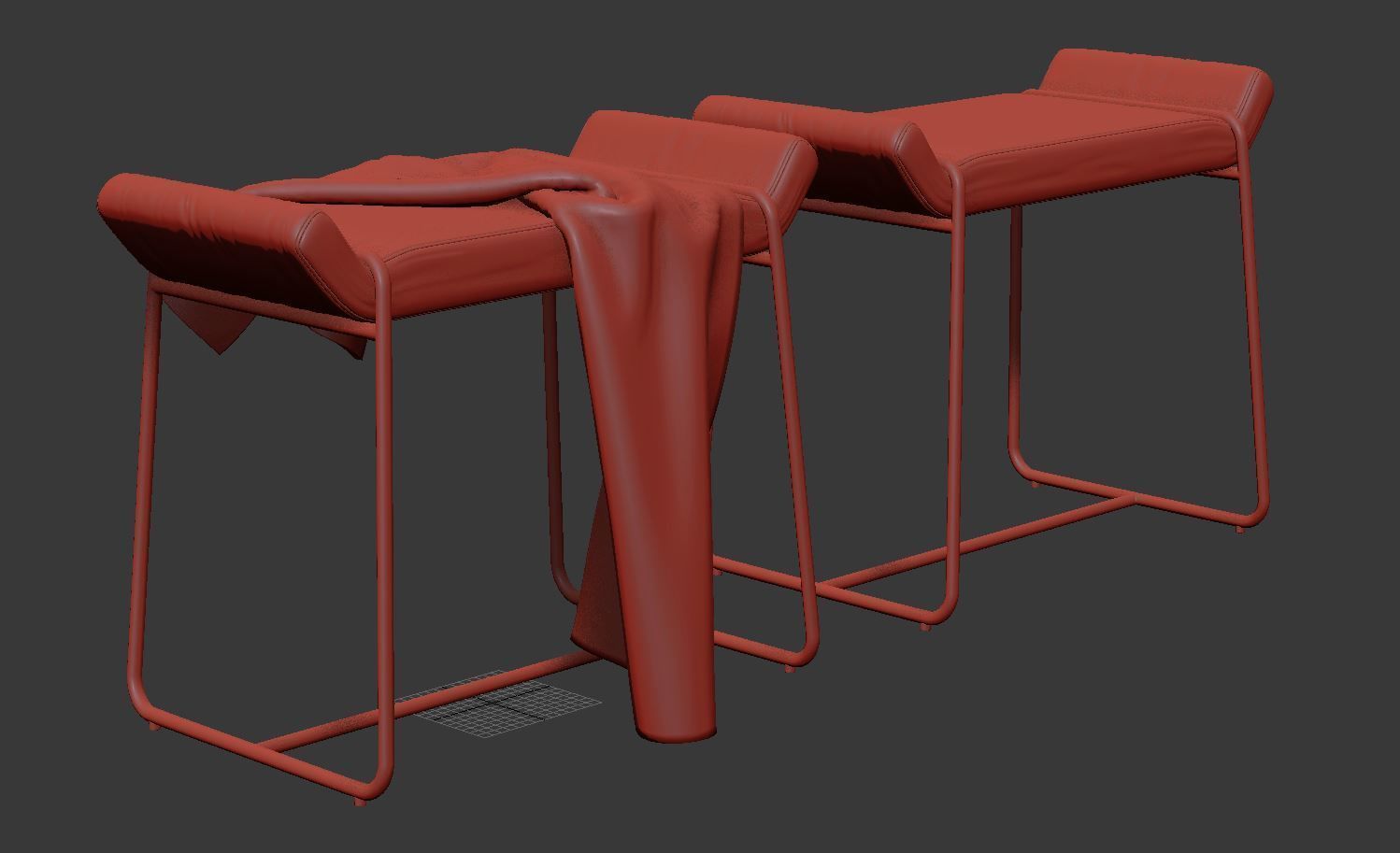 Megan Stool by Bloomingville 3D model_8