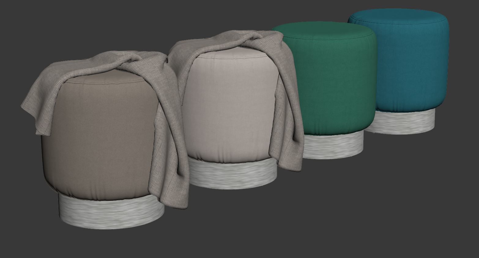 Ellaline Ottoman by Mercer41 3D model_3