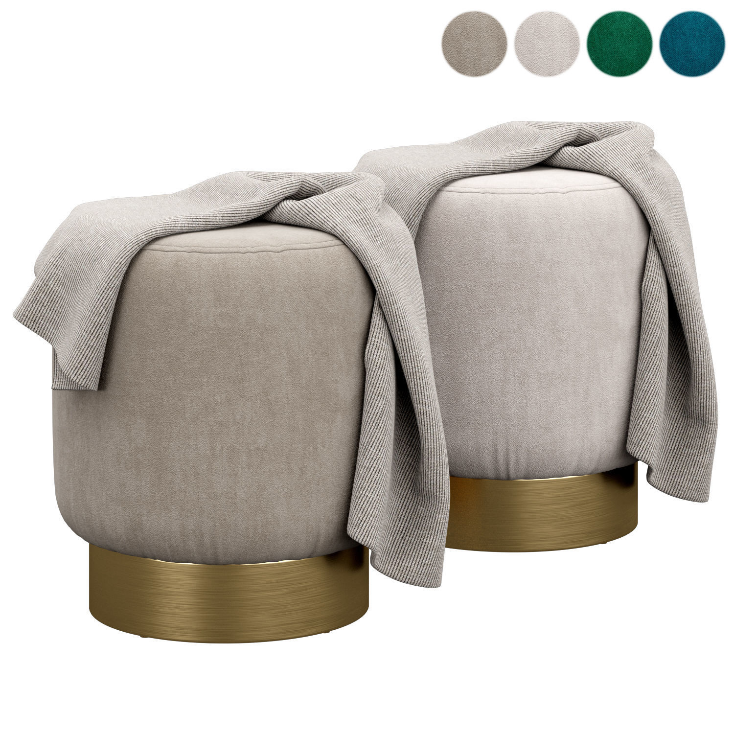 Ellaline Ottoman by Mercer41 3D model_1