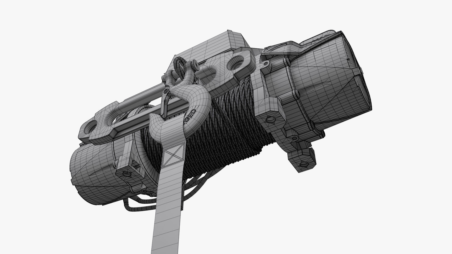 Electric Winch 3D model_4