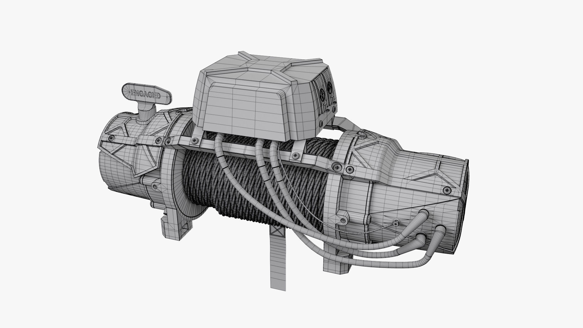 Electric Winch 3D model_10