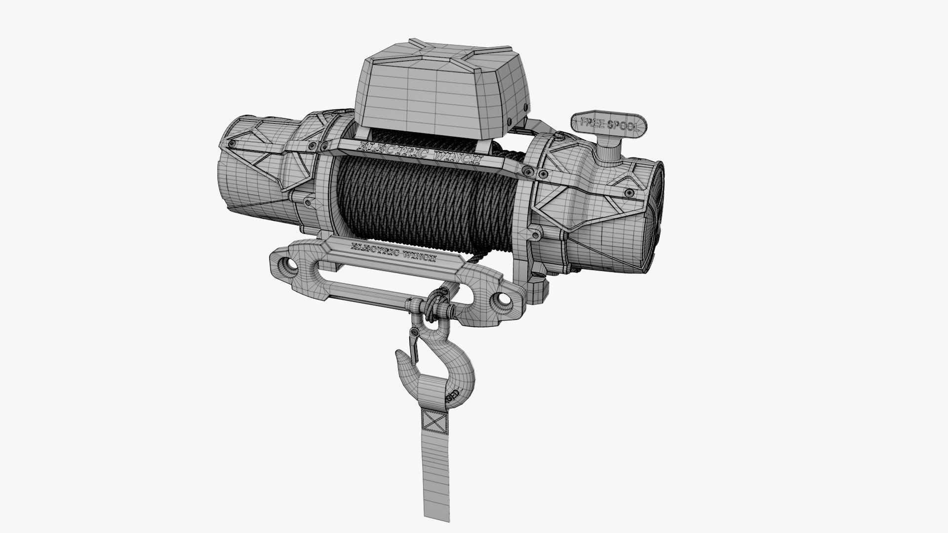 Electric Winch 3D model_11