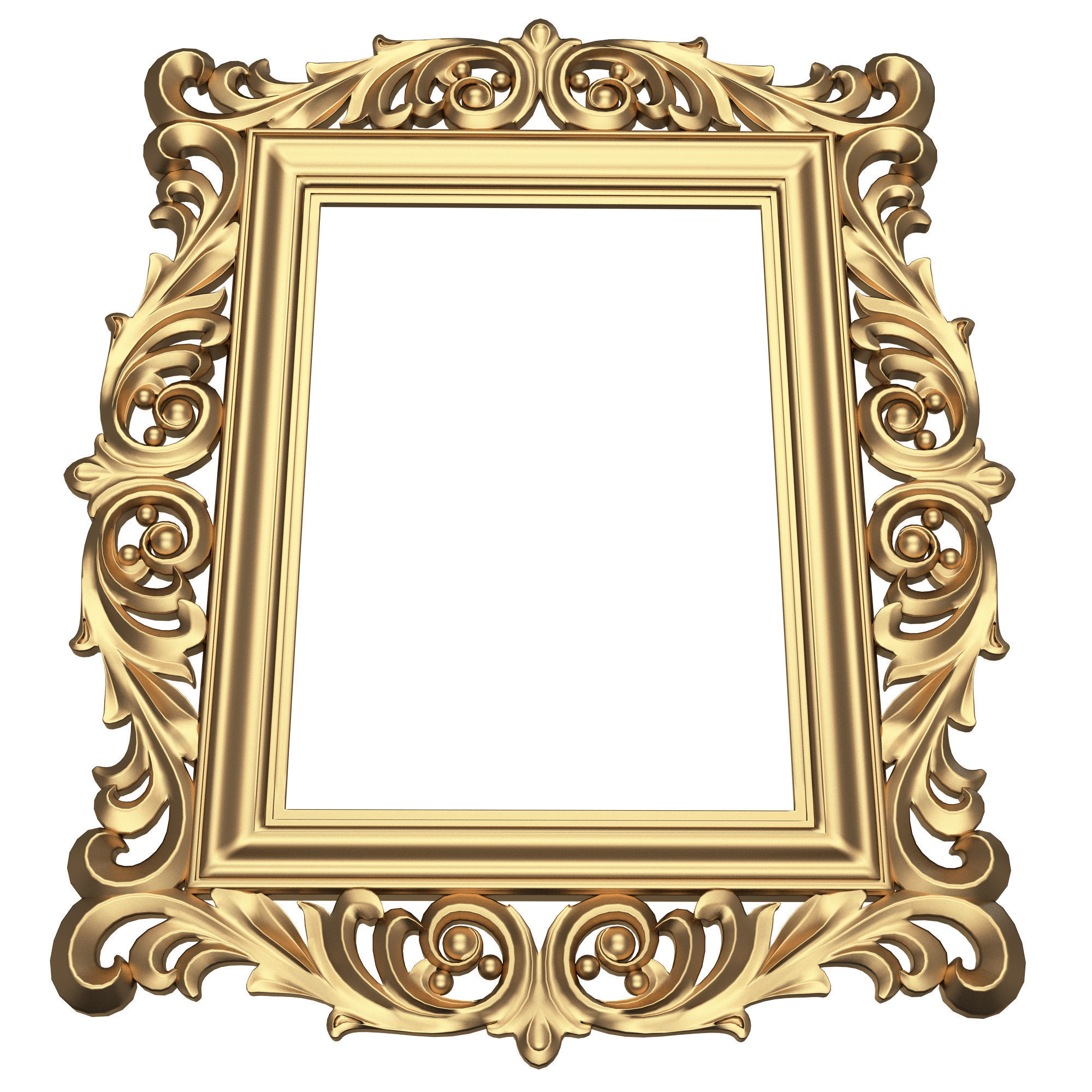 Classic Frame 03 Low-poly 3D model_5