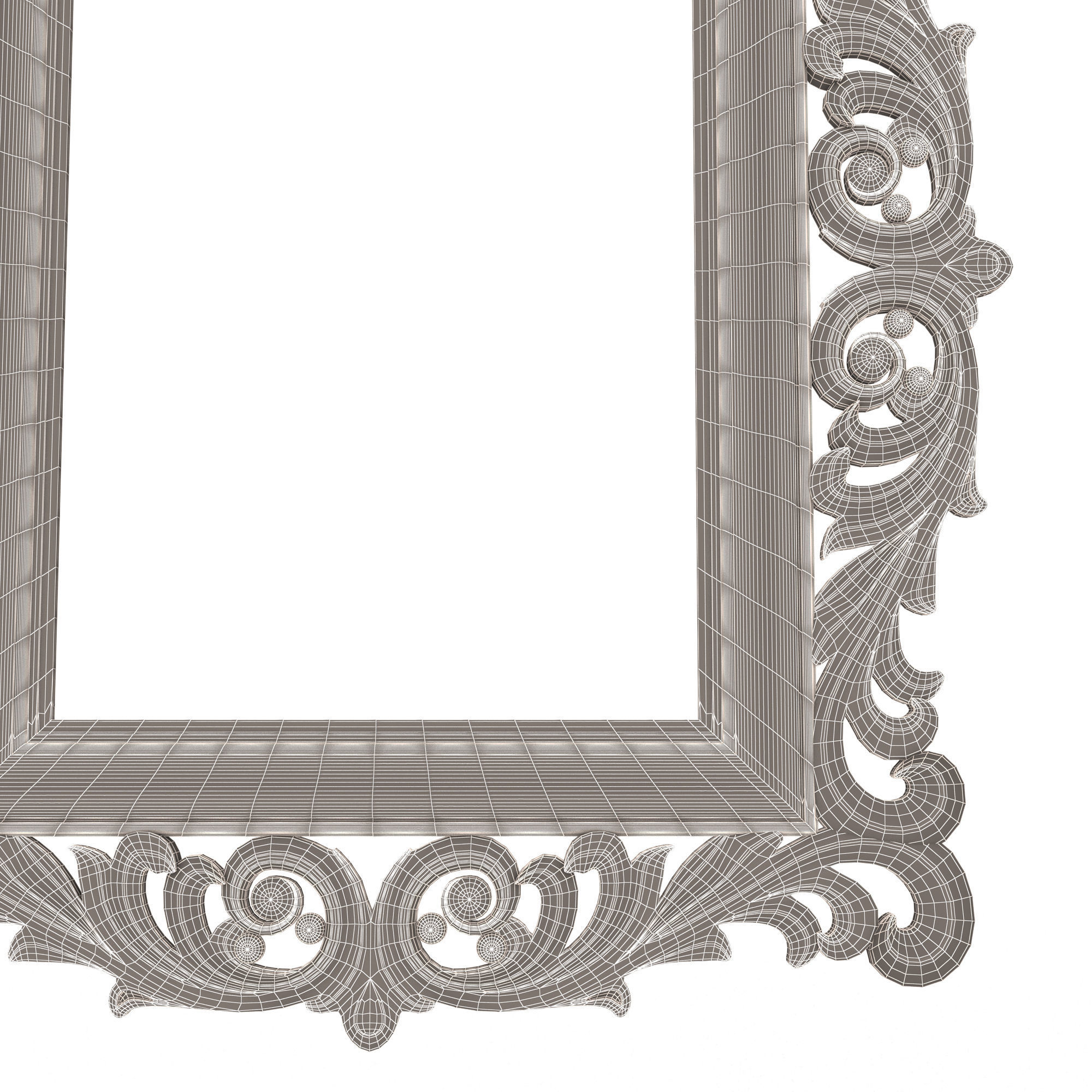 Classic Frame 03 Low-poly 3D model_7