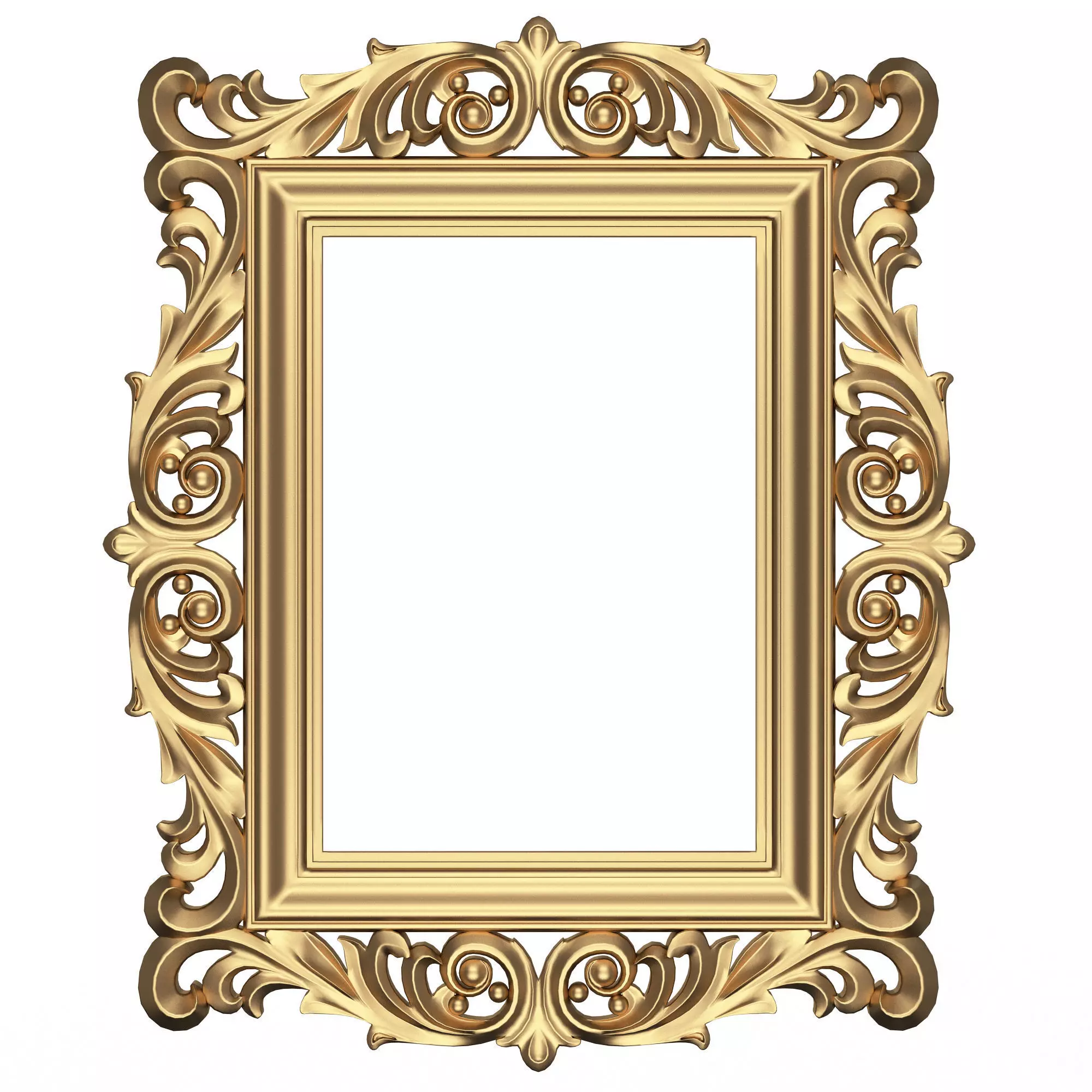 Classic Frame 03 Low-poly 3D model_0