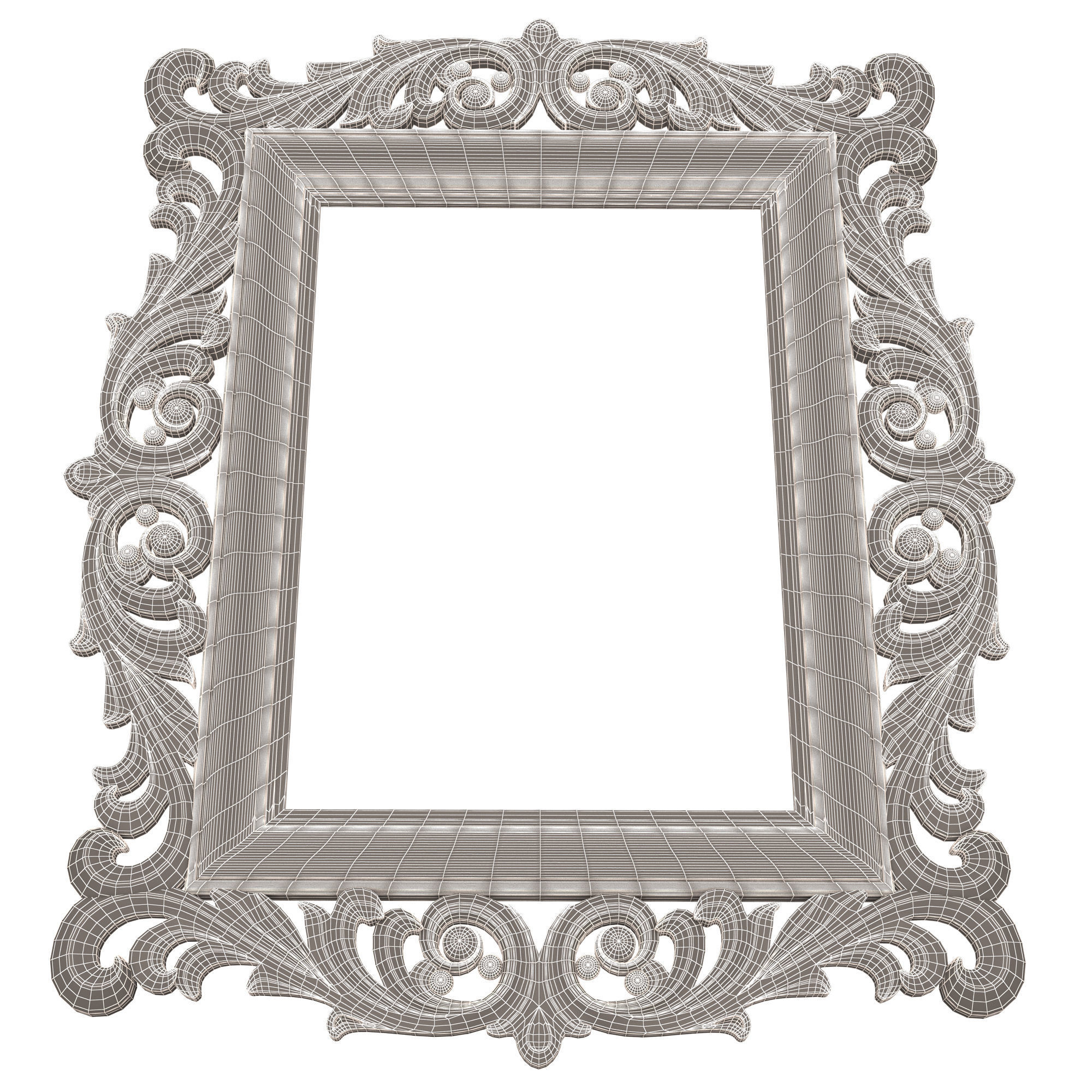 Classic Frame 03 Low-poly 3D model_8