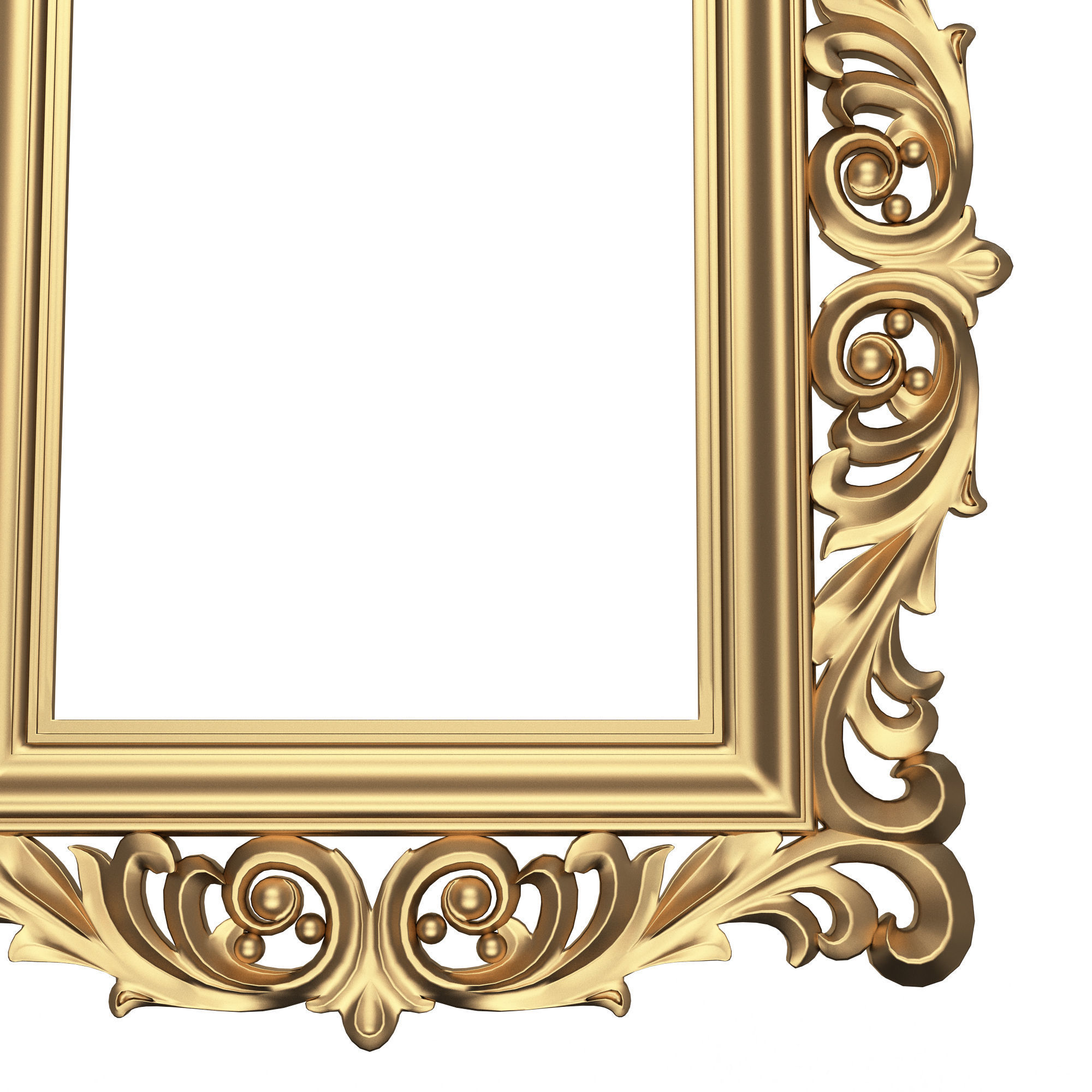 Classic Frame 03 Low-poly 3D model_3