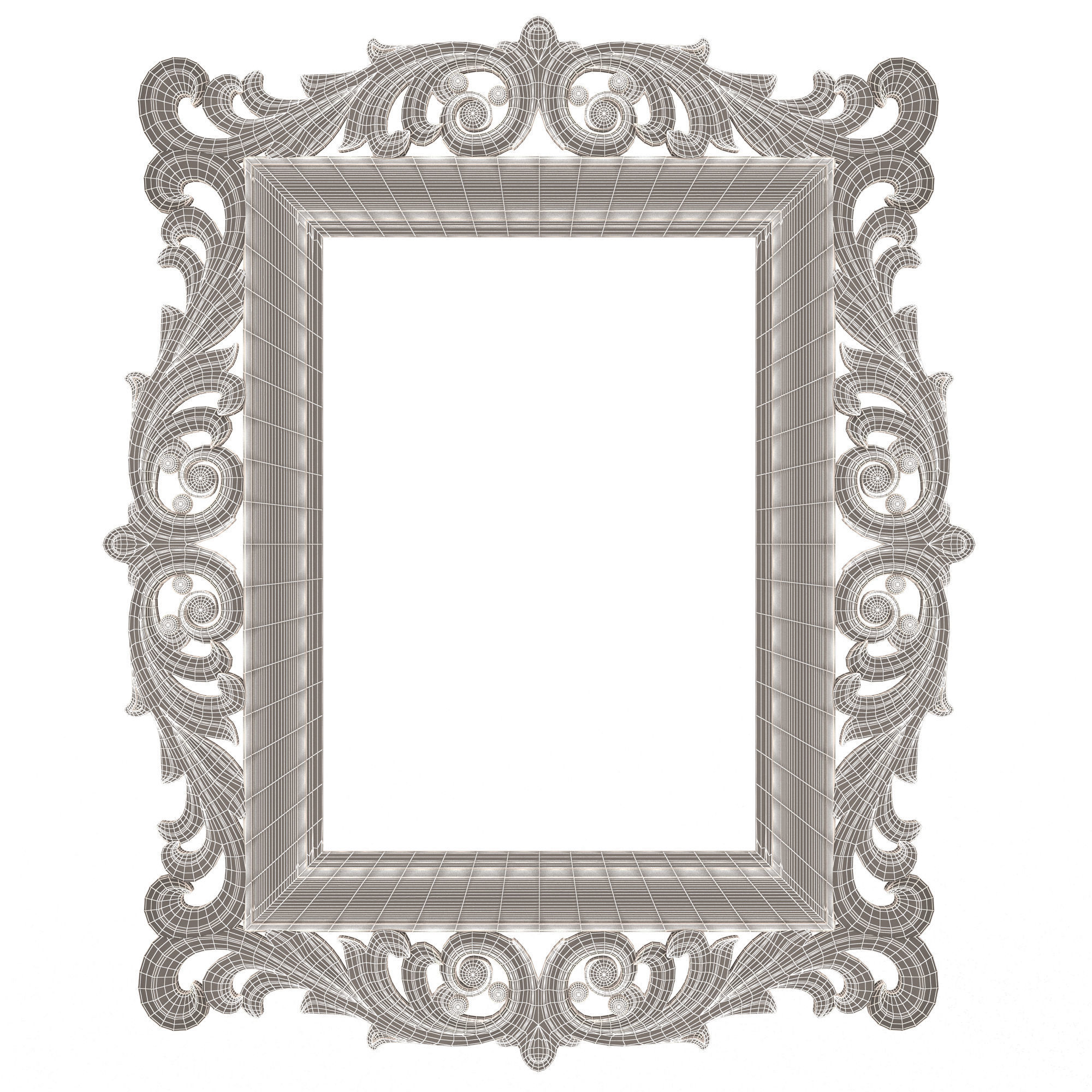 Classic Frame 03 Low-poly 3D model_9